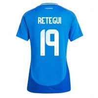 Italy Mateo Retegui #19 Replica Home Shirt Ladies Euro 2024 Short Sleeve
